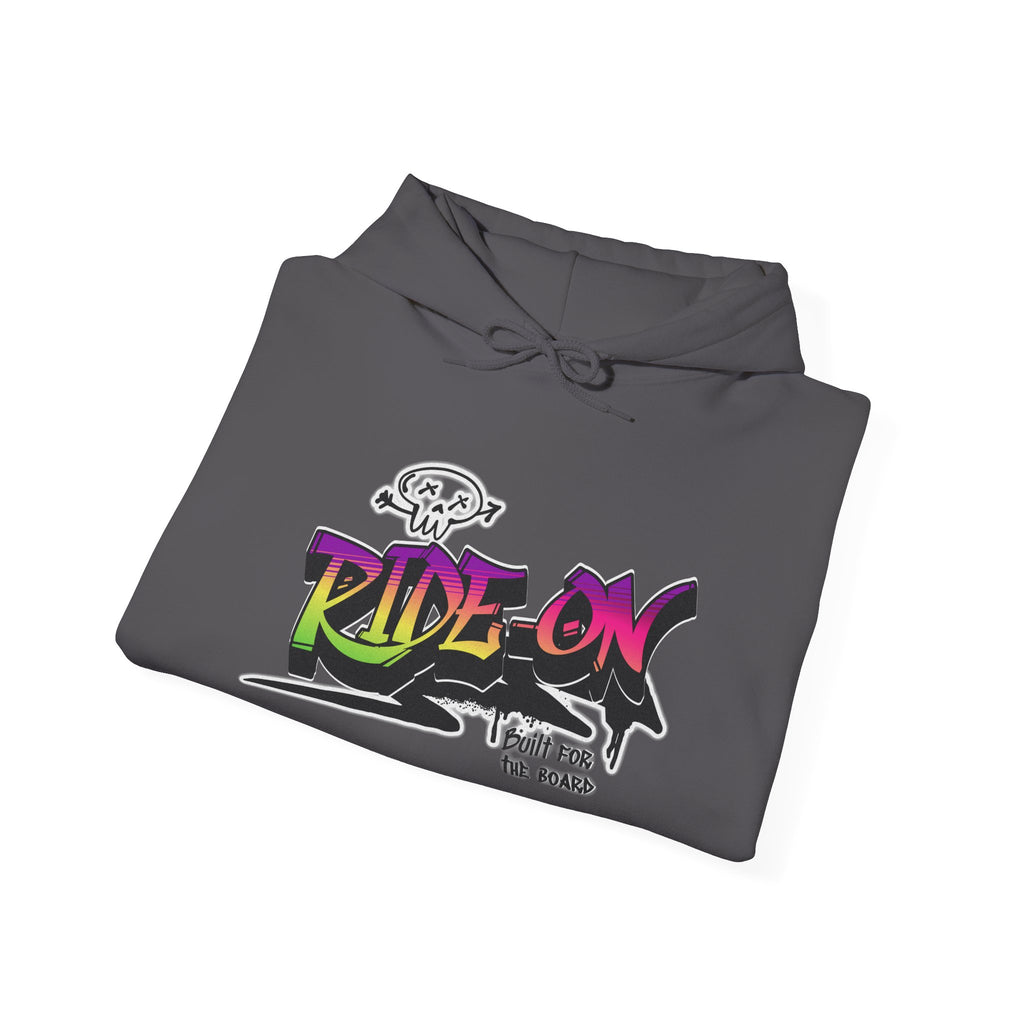 Ride-On - Unisex Heavy Blend™ Hooded Sweatshirt (Front) - Damned Threads