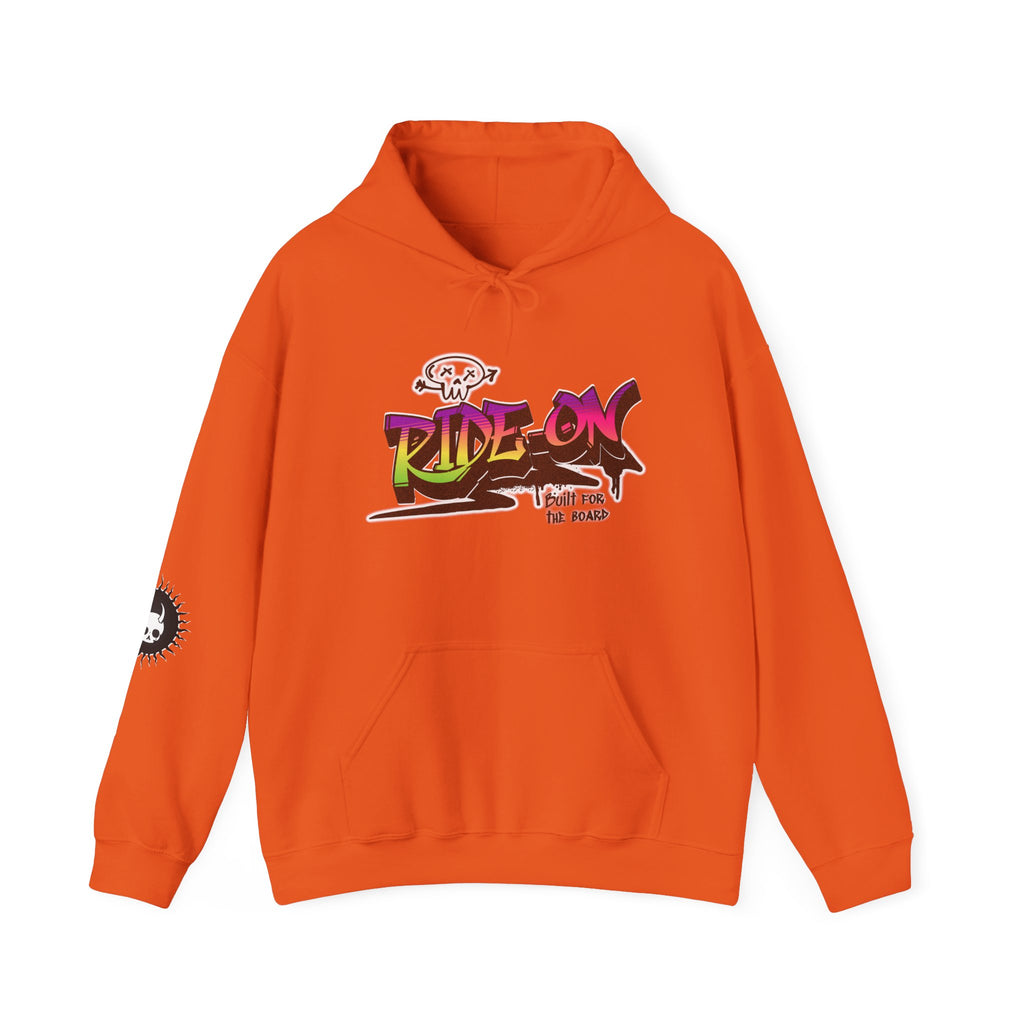 Ride-On - Unisex Heavy Blend™ Hooded Sweatshirt (Front) - Damned Threads