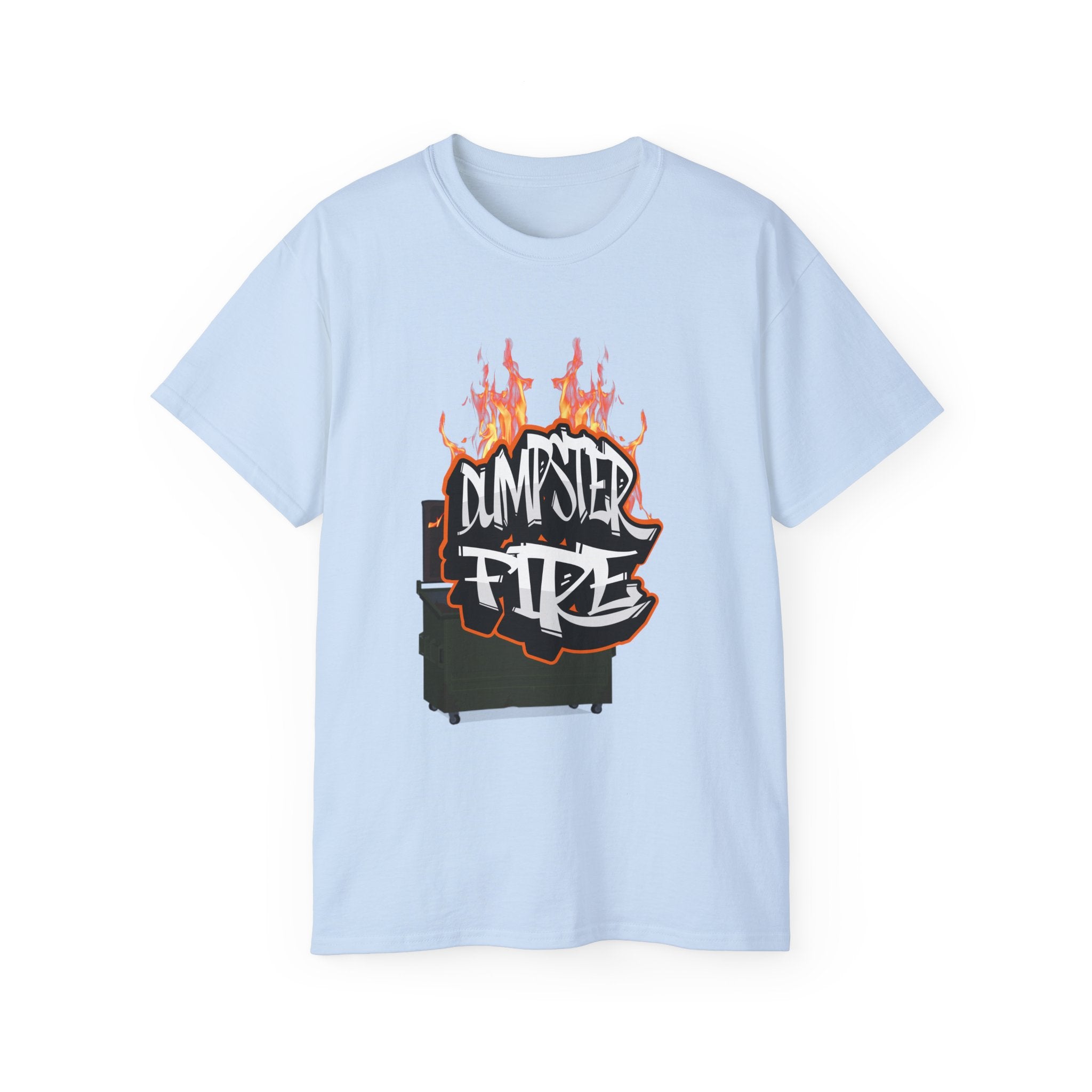 Dumpster Fire - Unisex T-Shirt (Front) - Damned Threads