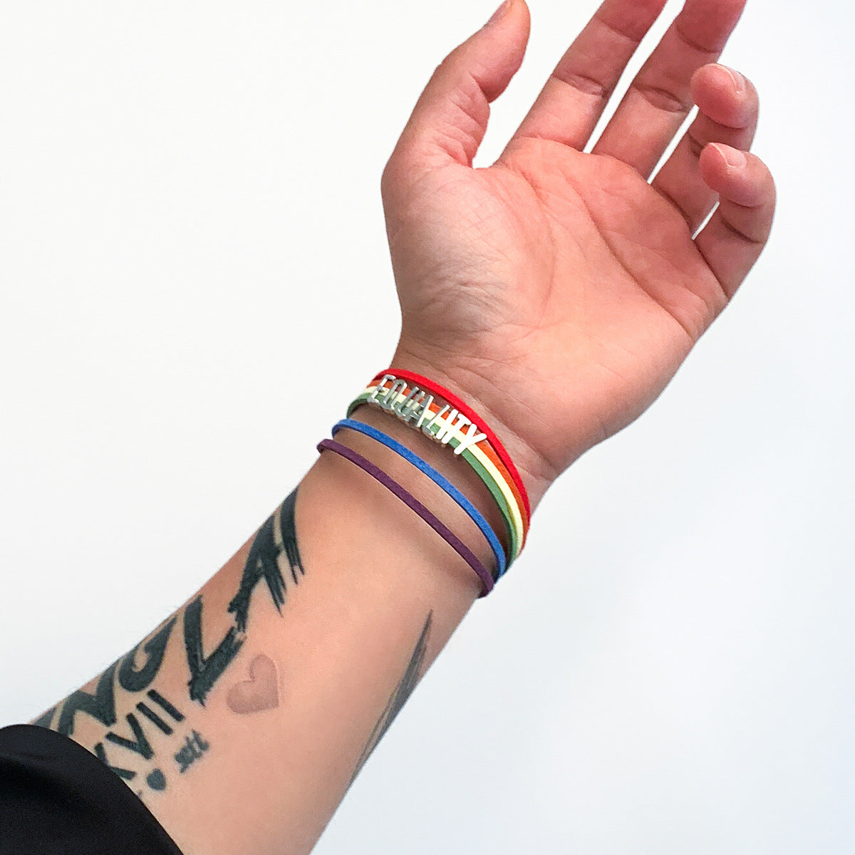 LGBT Pride Rainbow Hand-Woven Bracelet - Damned Threads