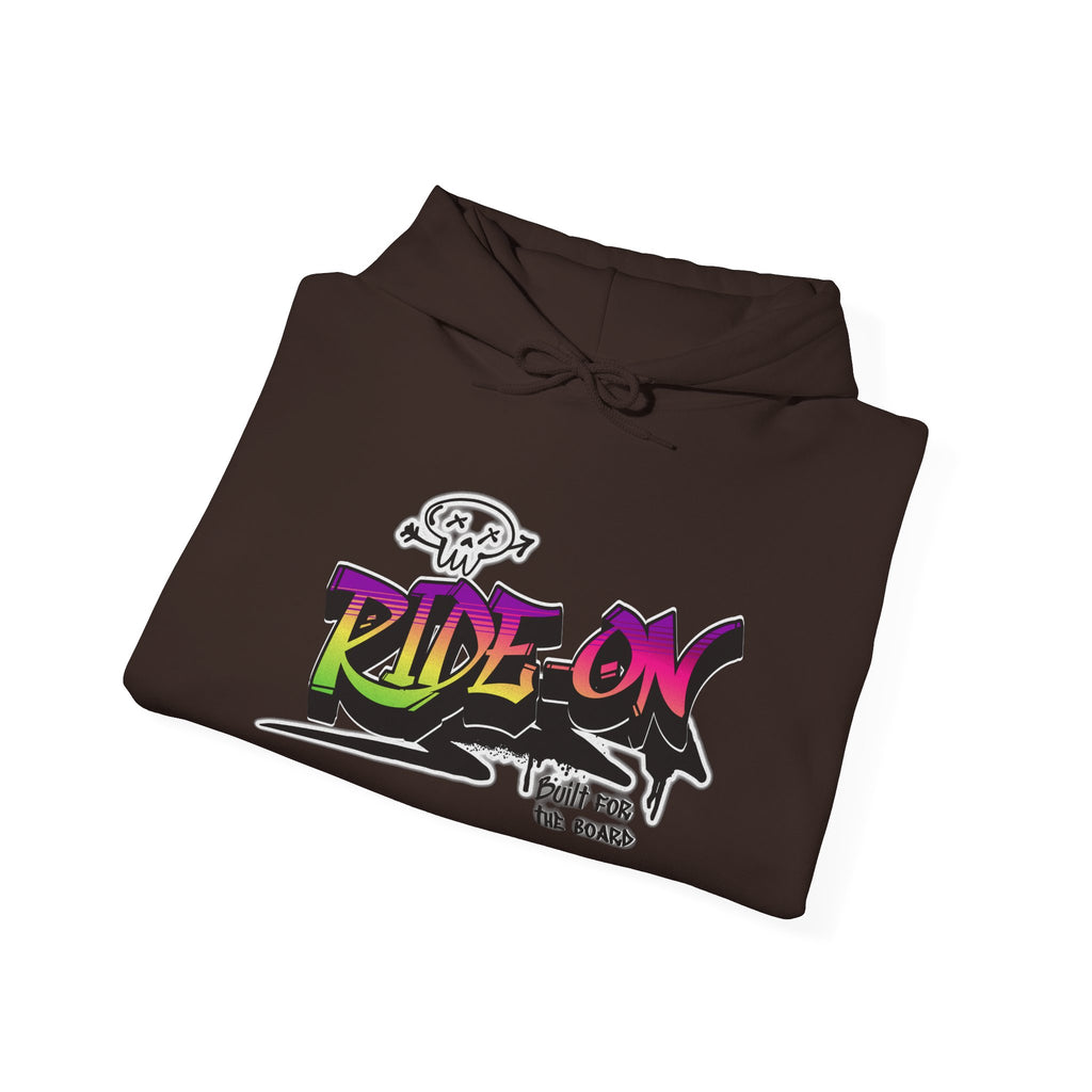 Ride-On - Unisex Heavy Blend™ Hooded Sweatshirt (Front) - Damned Threads