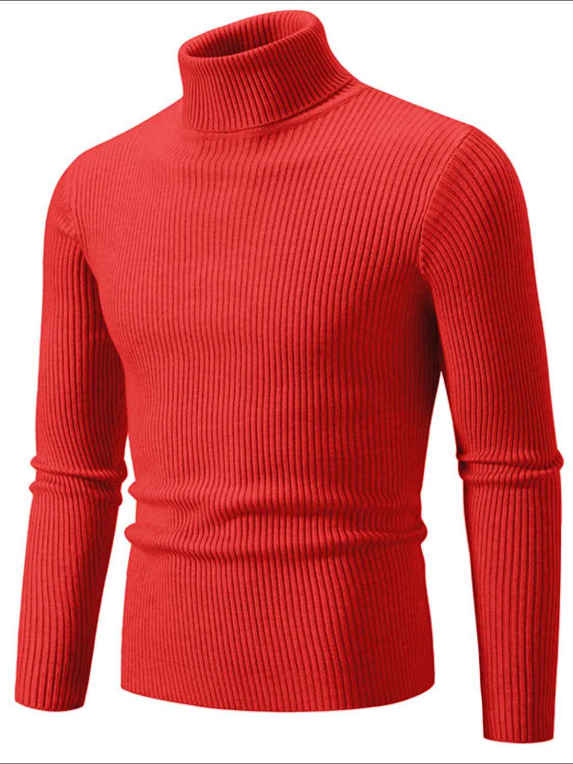 Men's Turtleneck Long Sleeve Ribbed Sweater - Damned Threads