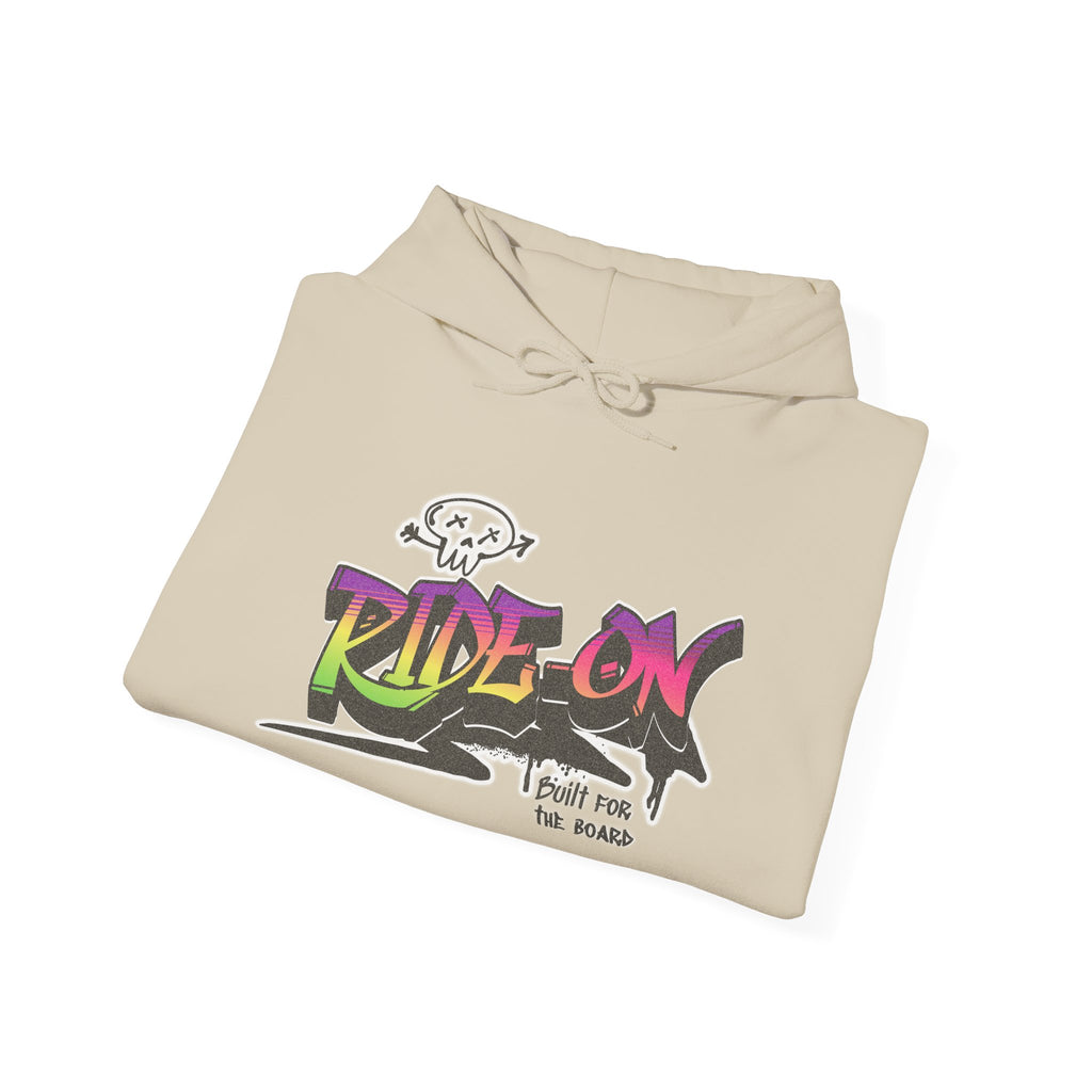 Ride-On - Unisex Heavy Blend™ Hooded Sweatshirt (Front) - Damned Threads