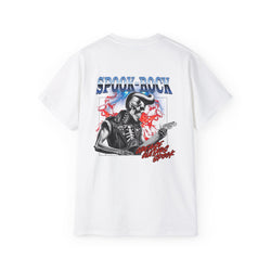 Spook-Rock - Unisex Cotton Tee (Back) - Damned Threads