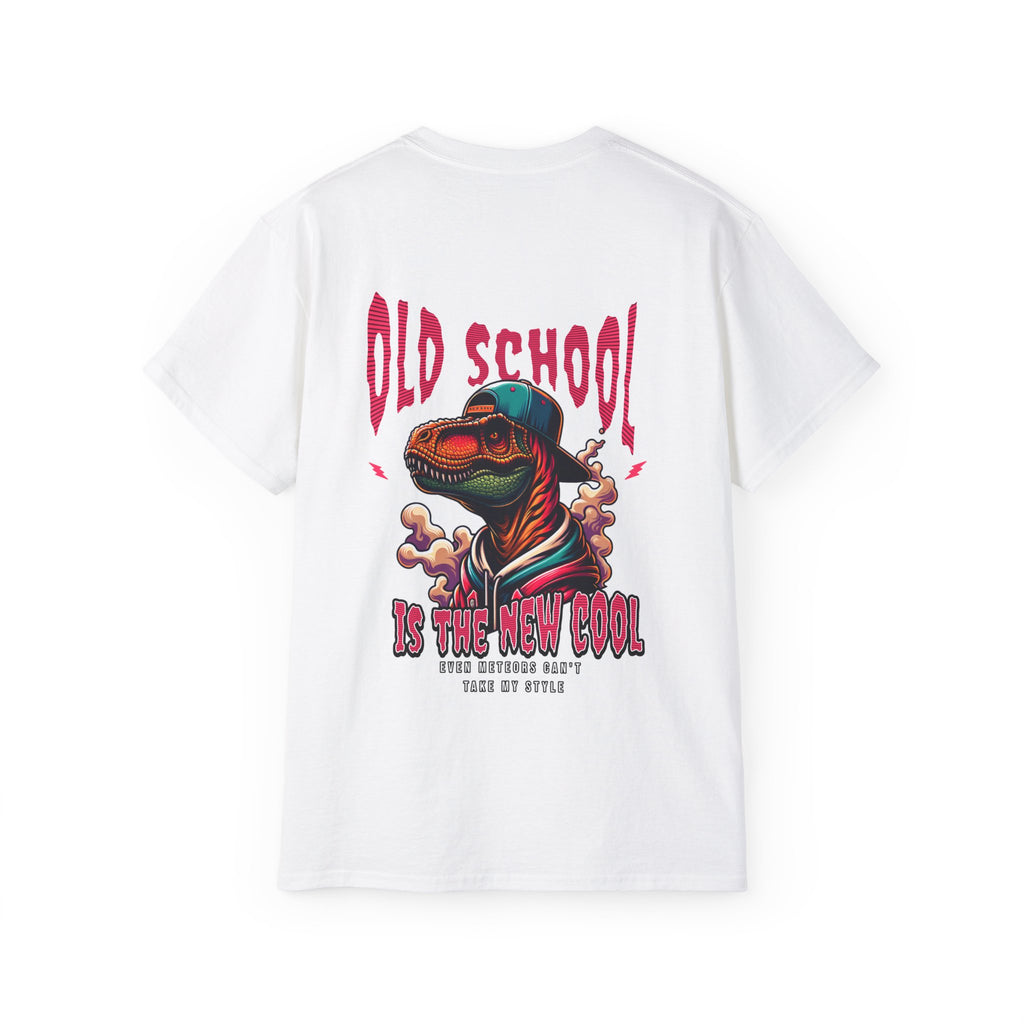 Old School Is The New Cool - Unisex Cotton Tee (Back) - Damned Threads