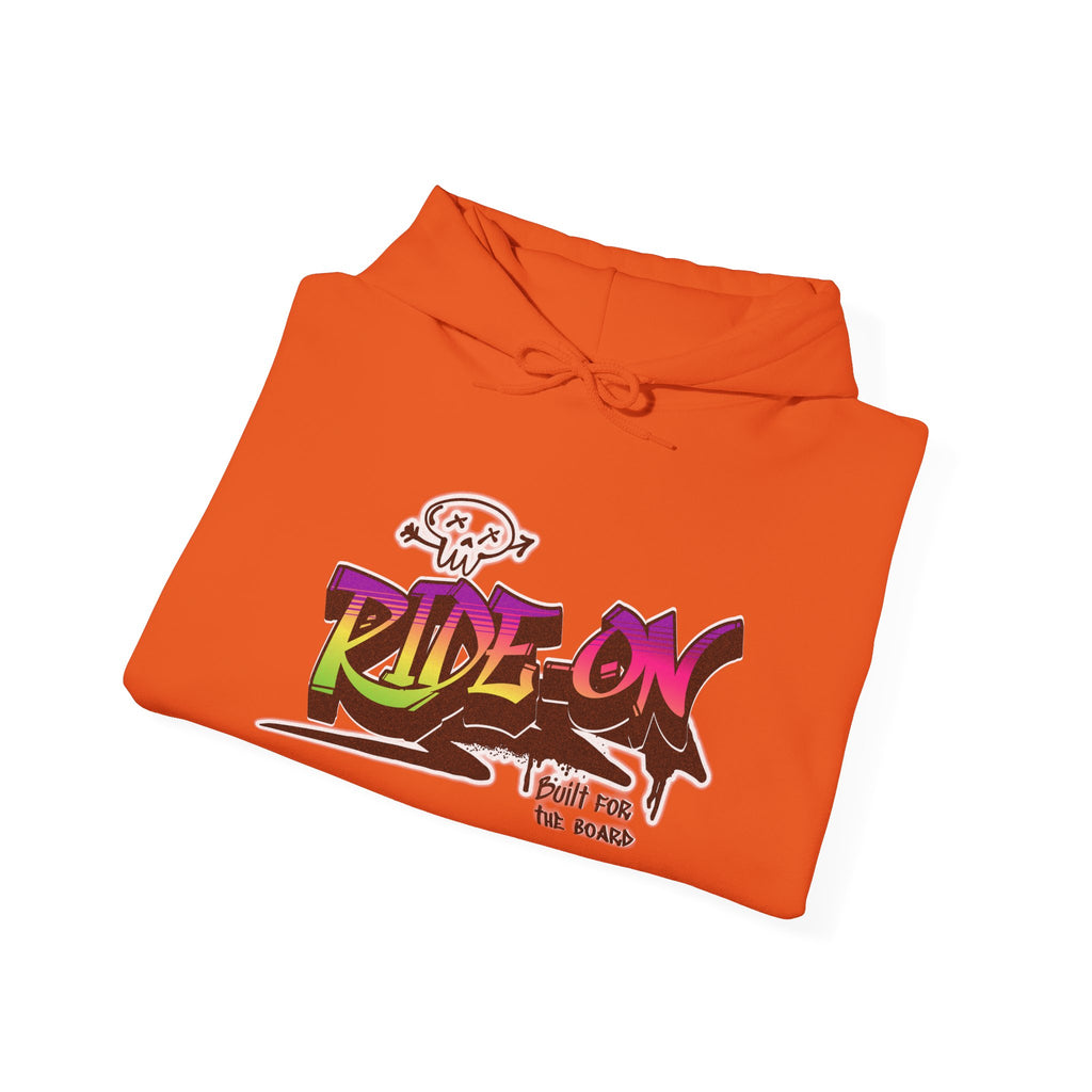 Ride-On - Unisex Heavy Blend™ Hooded Sweatshirt (Front) - Damned Threads