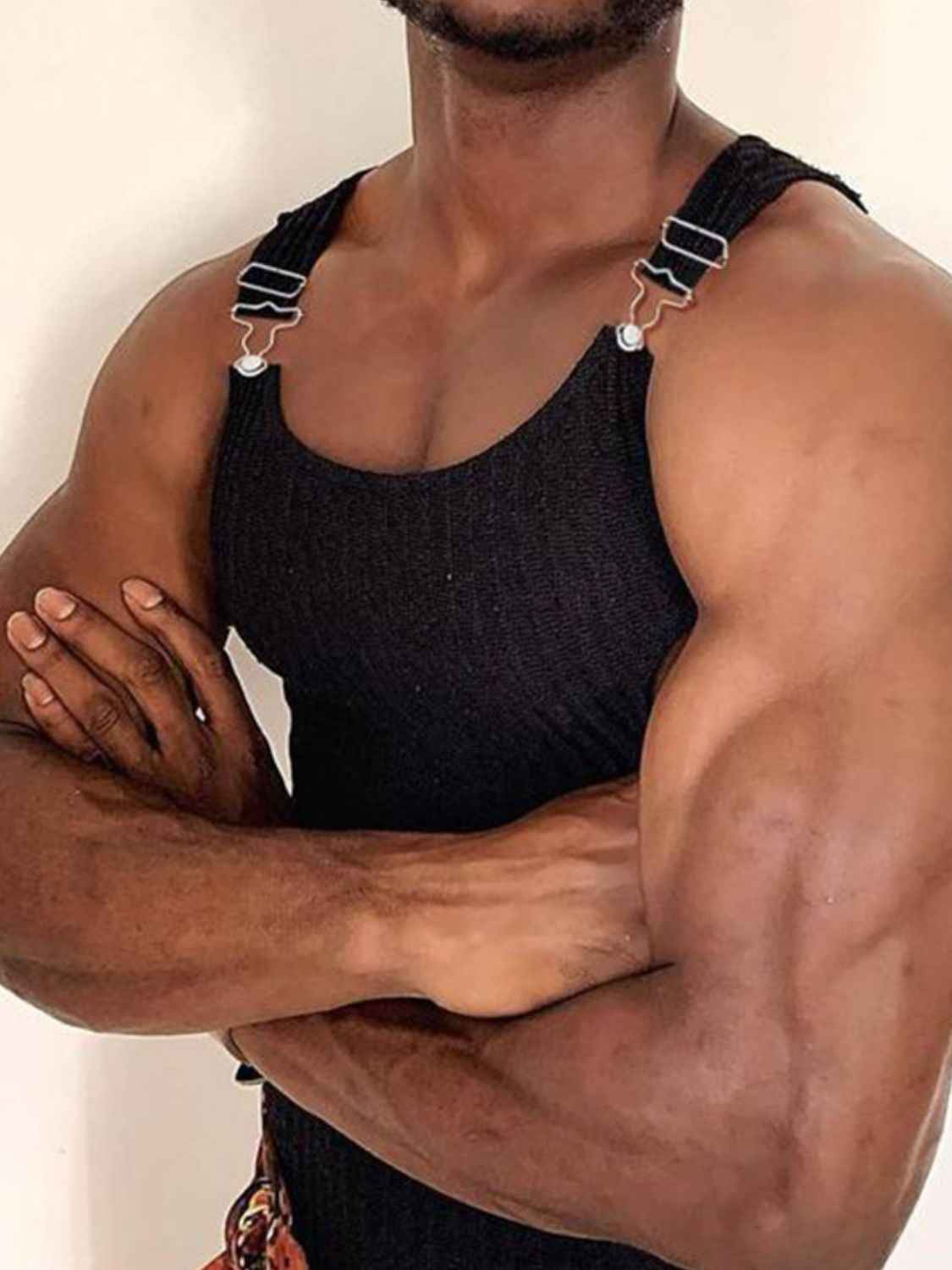 Men's Full Size Side Cutout Round Neck Tank Plus Size - Damned Threads