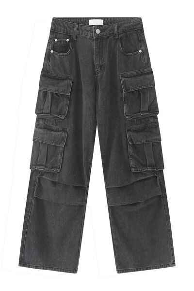 Men's Multi-Pocket Pleated Cargo Jeans - Damned Threads