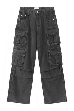 Men's Multi-Pocket Pleated Cargo Jeans - Damned Threads