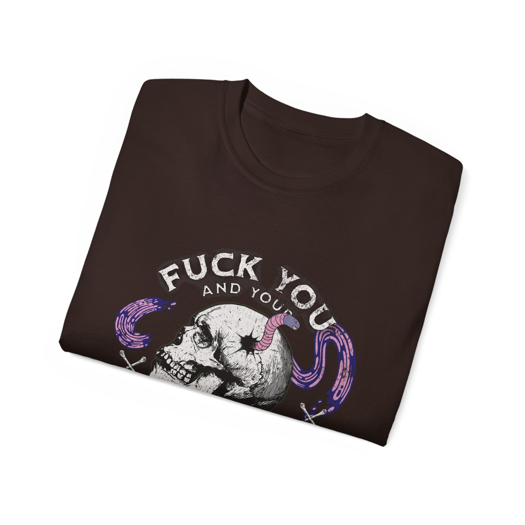 FUCK YOU AND YOUR BRAIN WORM - Unisex Cotton Tee