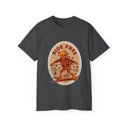 Ride Free - Unisex Cotton Tee (Front) - Damned Threads