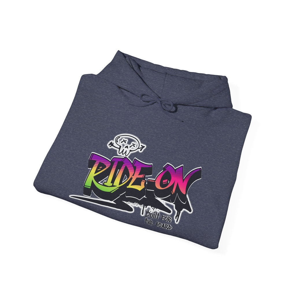 Ride-On - Unisex Heavy Blend™ Hooded Sweatshirt (Front) - Damned Threads