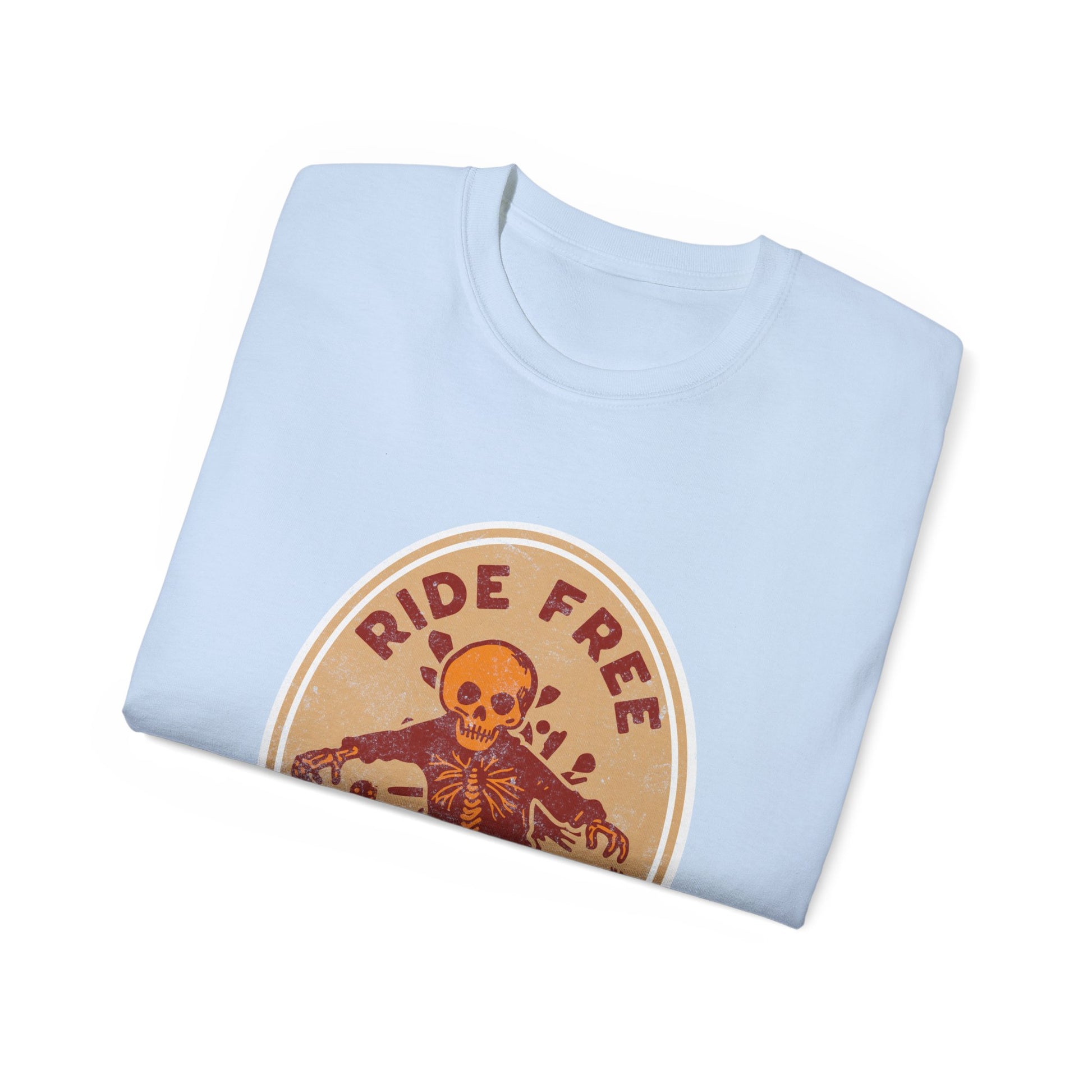Ride Free - Unisex Cotton Tee (Front) - Damned Threads