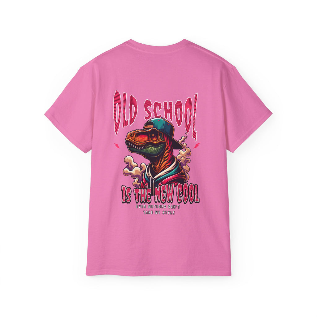 Old School Is The New Cool - Unisex Cotton Tee (Back) - Damned Threads