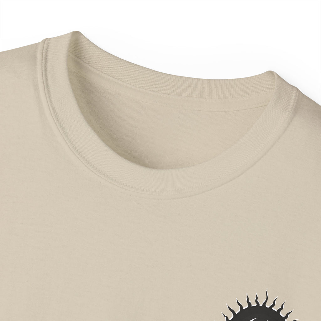 Spook-Rock - Unisex Cotton Tee (Back) - Damned Threads