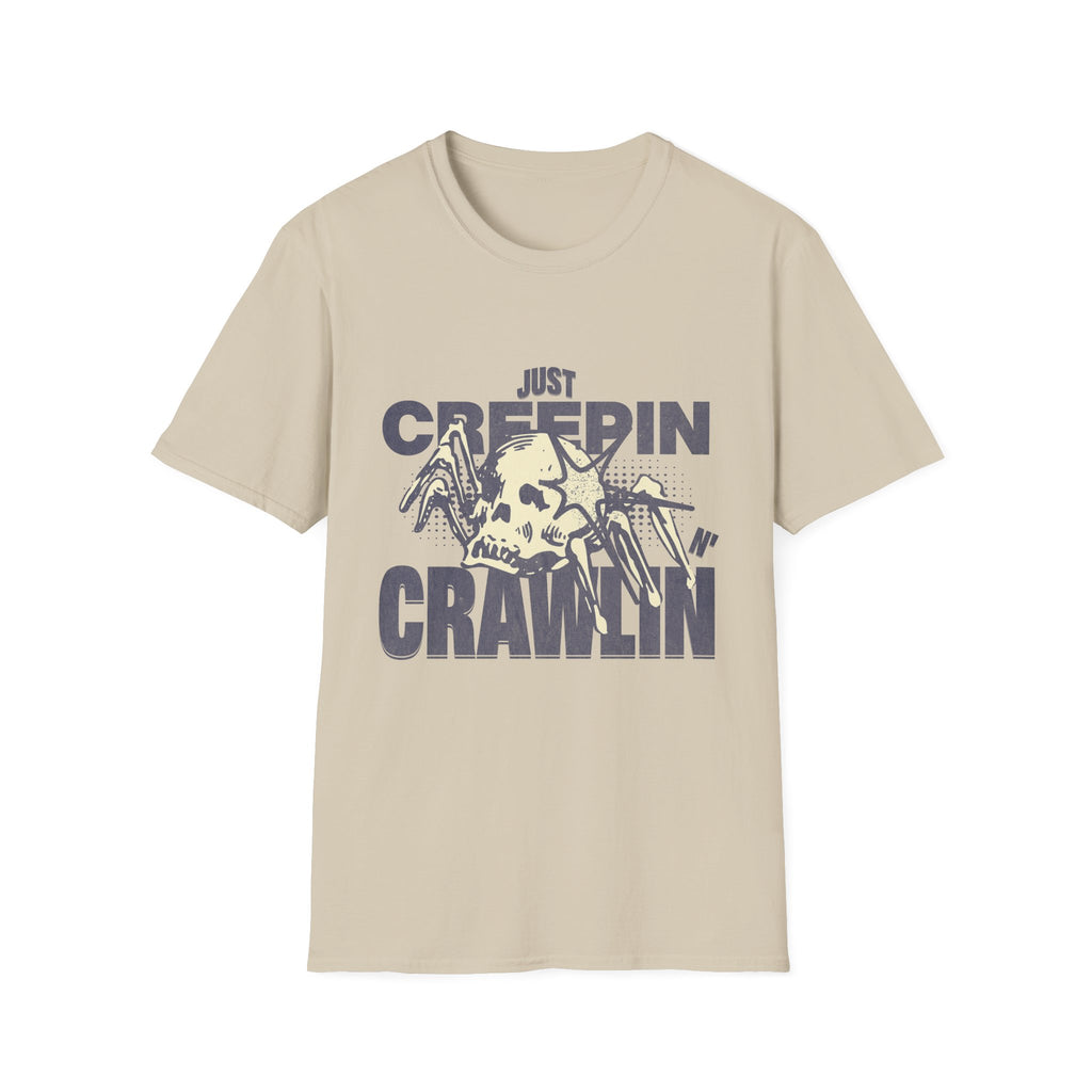 Just Creepin N Crawlin - Unisex Softstyle T-Shirt (Front) - Damned Threads