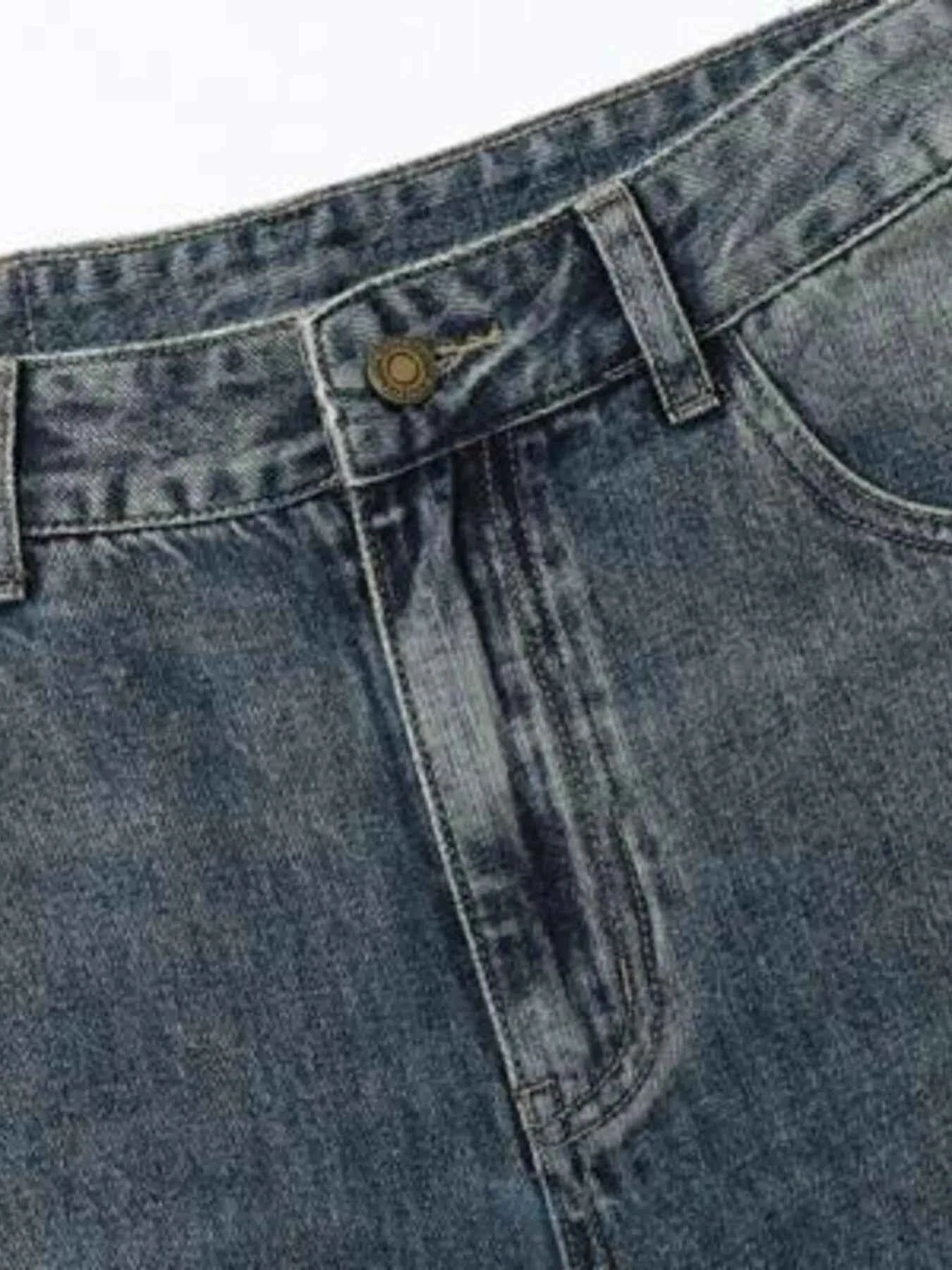 Men's Vintage Wash Wide Leg Jeans