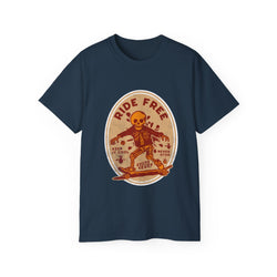 Ride Free - Unisex Cotton Tee (Front) - Damned Threads