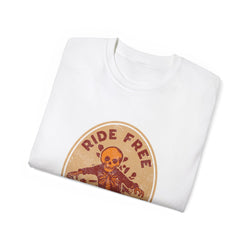 Ride Free - Unisex Cotton Tee (Front) - Damned Threads