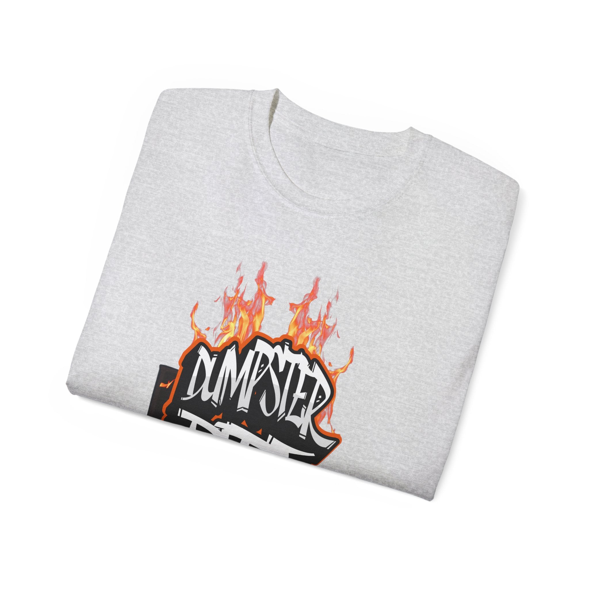 Dumpster Fire - Unisex T-Shirt (Front) - Damned Threads