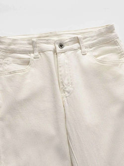 Men's Slim Straight Jeans with Snap Detail