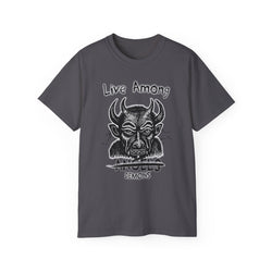 Live Among Demons - Unisex Cotton Tee (Front) - Damned Threads
