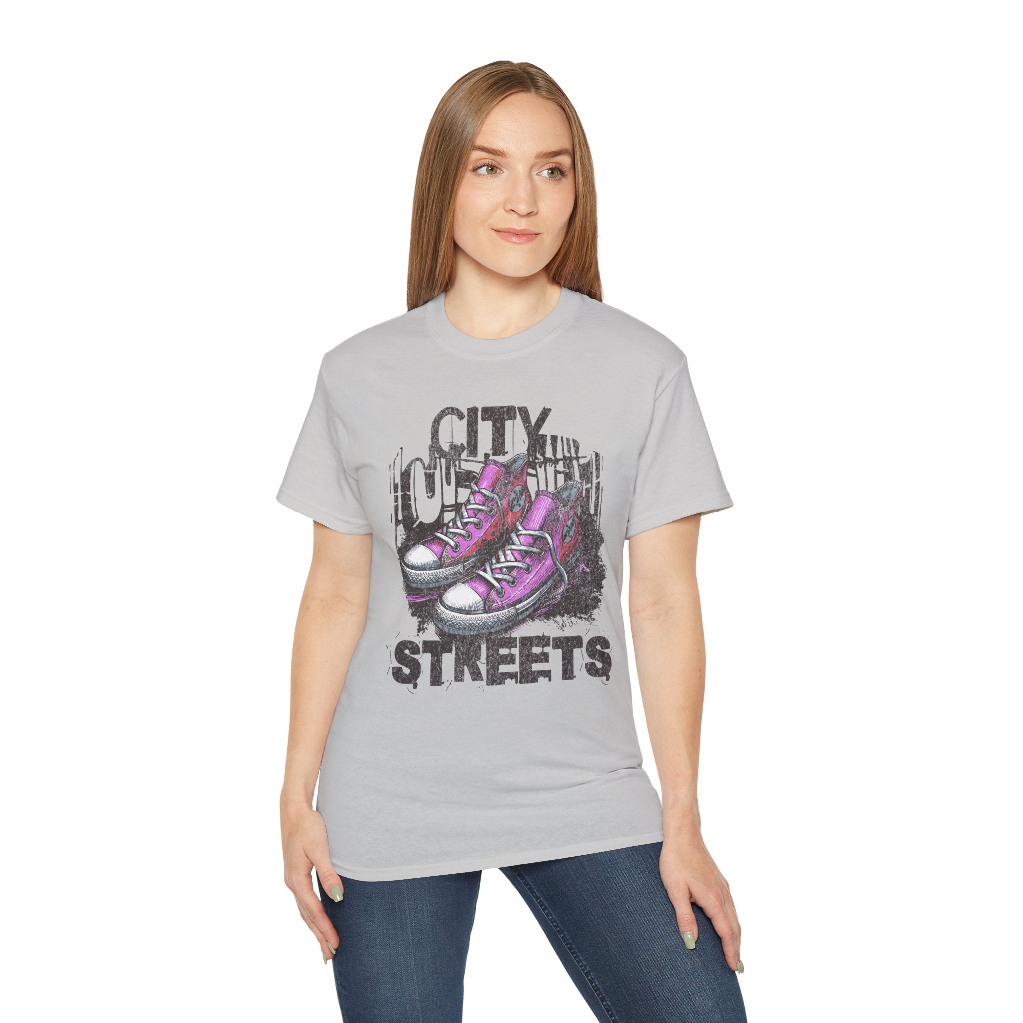 City Streets - Unisex Cotton Tee (Front) - Damned Threads