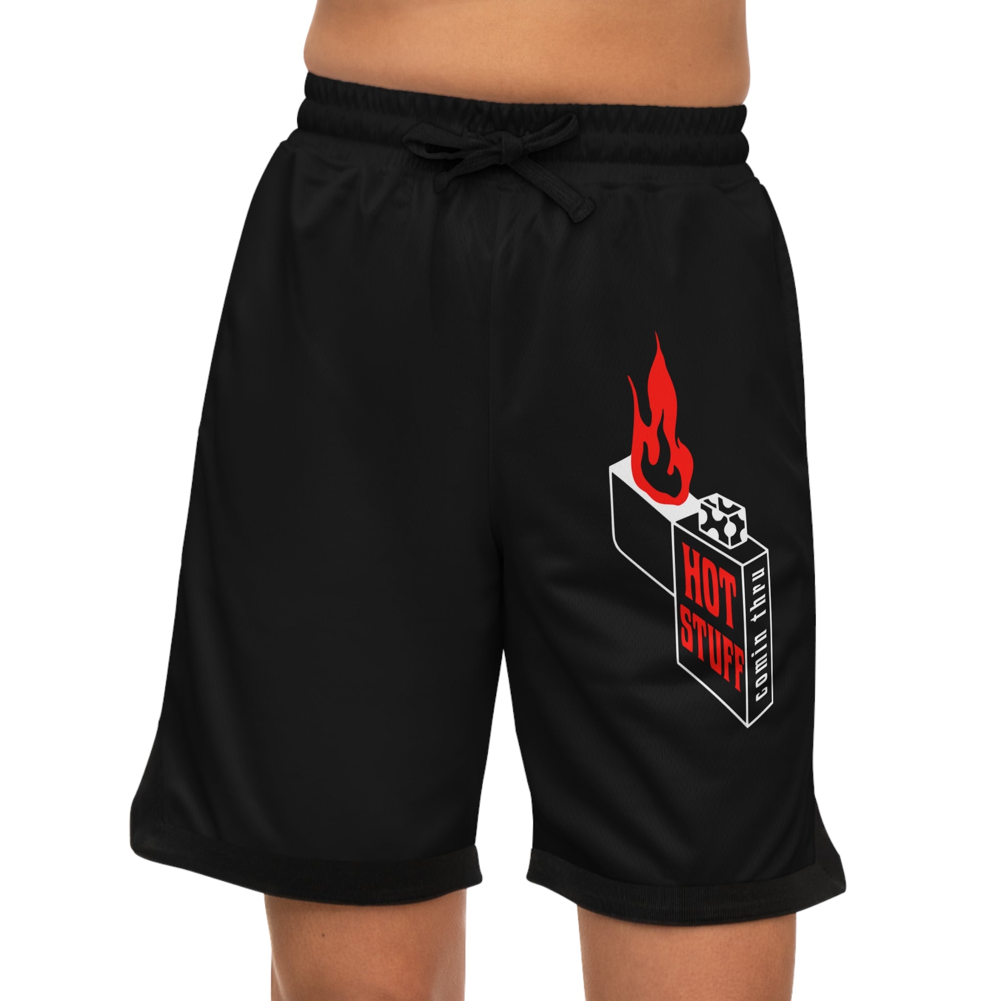 HOT STUFF COMIN THRU - Basketball Rib Shorts - Damned Threads
