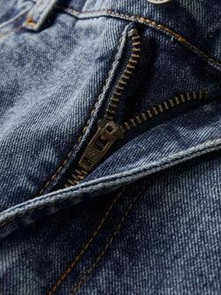 Men's Wash Wide Leg High-Rise Jeans