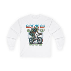 Ride Or Die - Unisex Cotton Long Sleeve Tee (Front) - Damned Threads