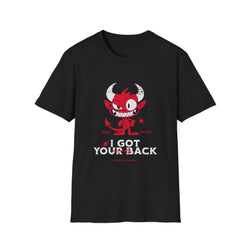 I've Got Your Back _ Satanic Honor - Unisex Softstyle T-Shirt (Front) - Damned Threads