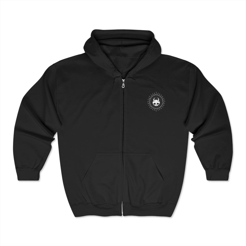 Live Among Demons - Unisex Heavy Blend™ Full Zip Hooded Sweatshirt (Back) - Prime Zone