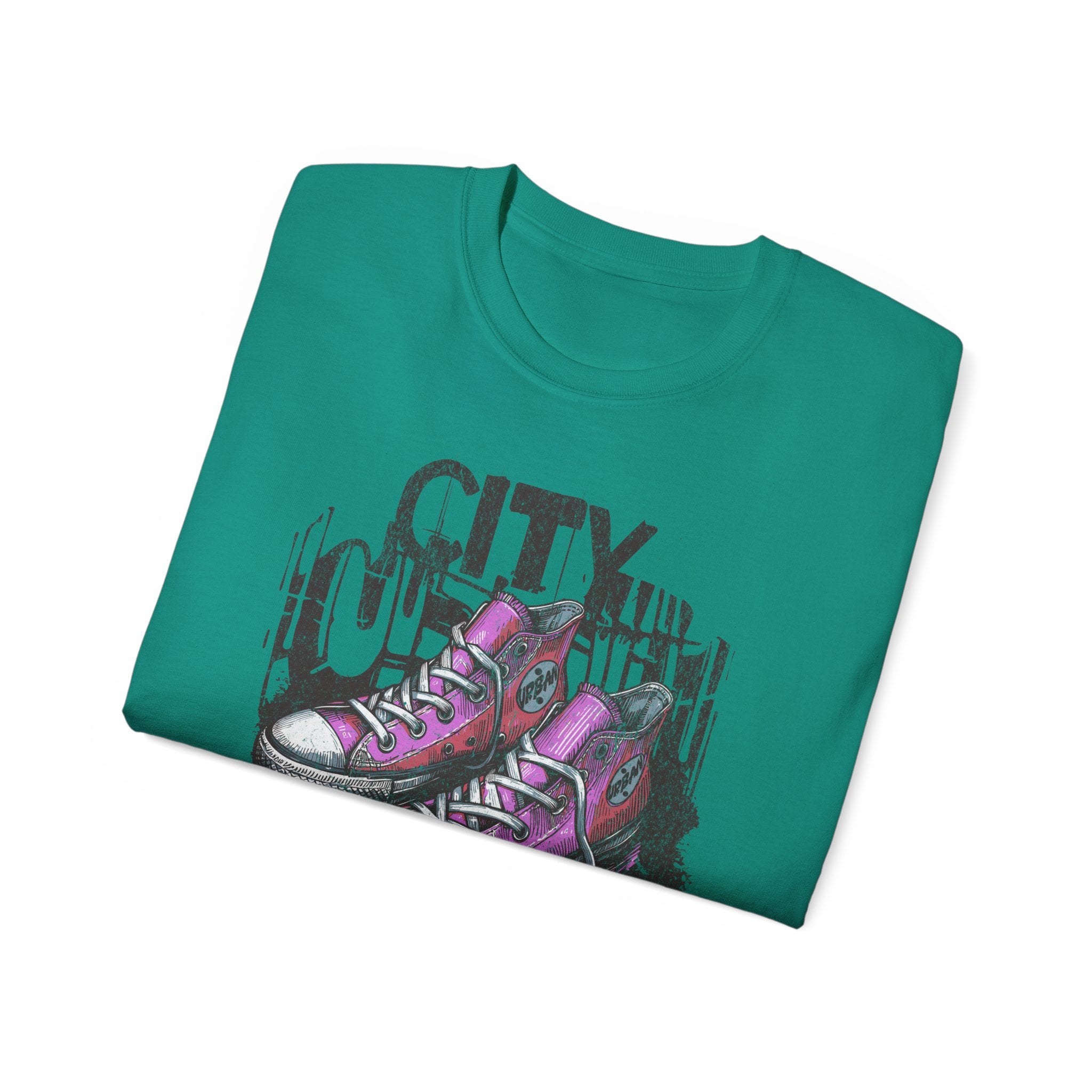 City Streets - Unisex Cotton Tee (Front) - Damned Threads
