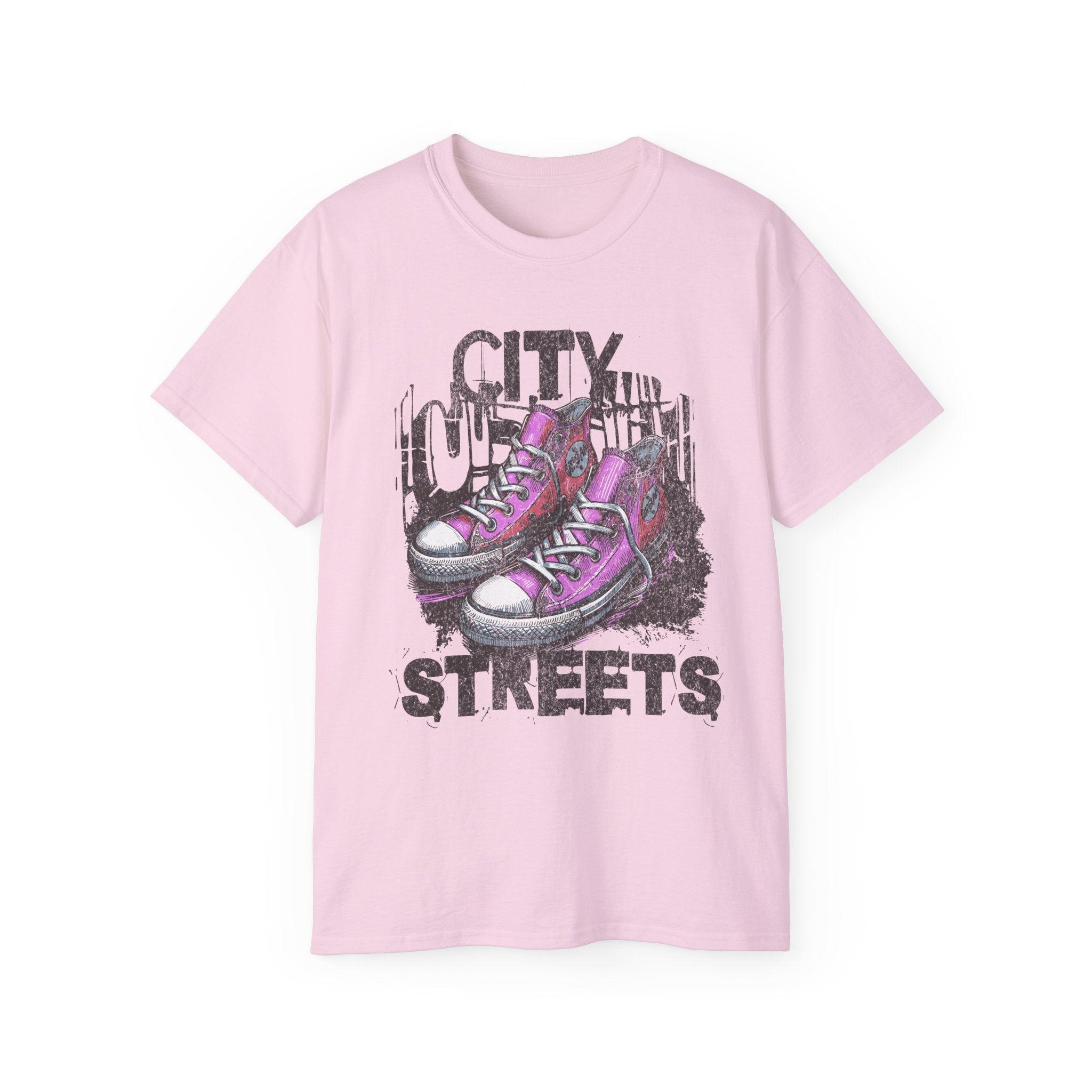 City Streets - Unisex Cotton Tee (Front) - Damned Threads