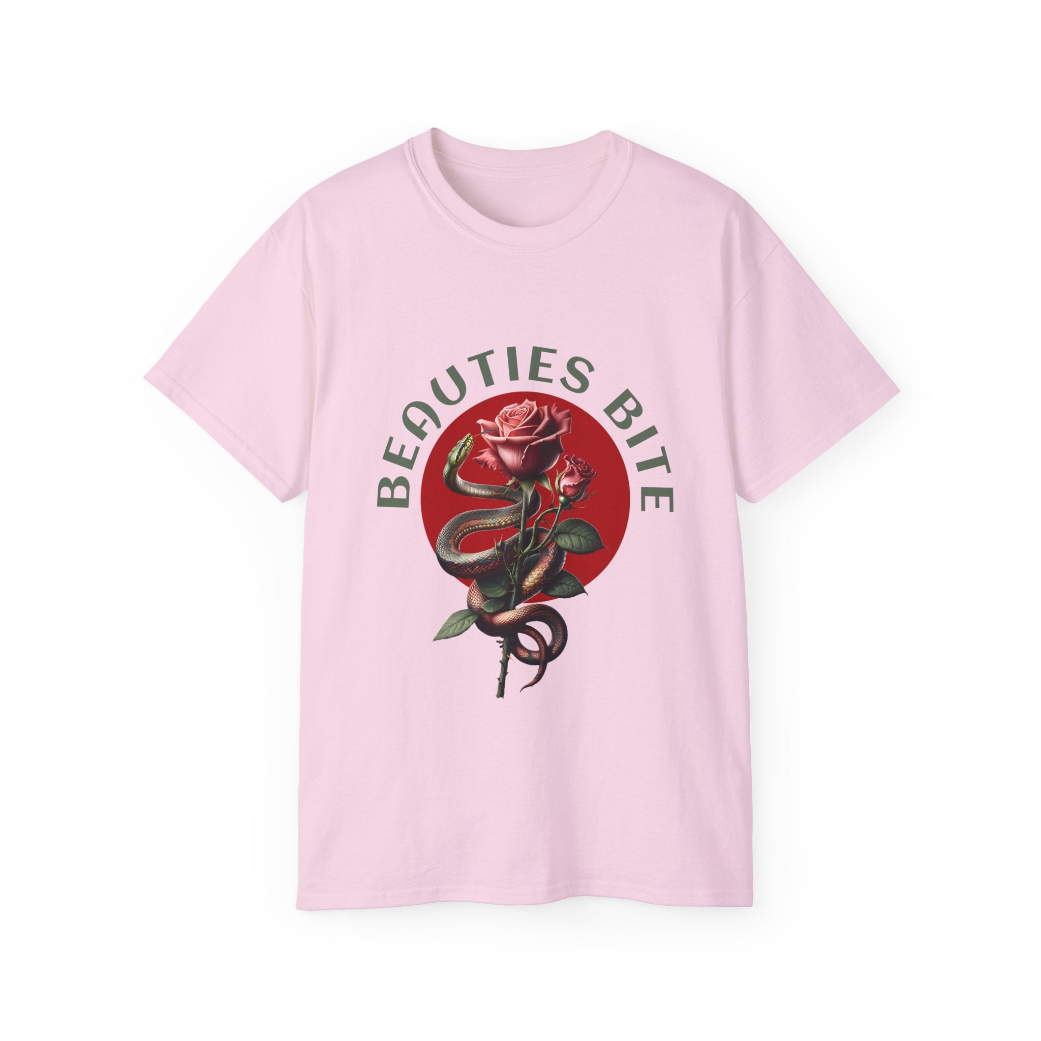 Beauties Bite - Unisex Cotton Tee (Front) - Damned Threads