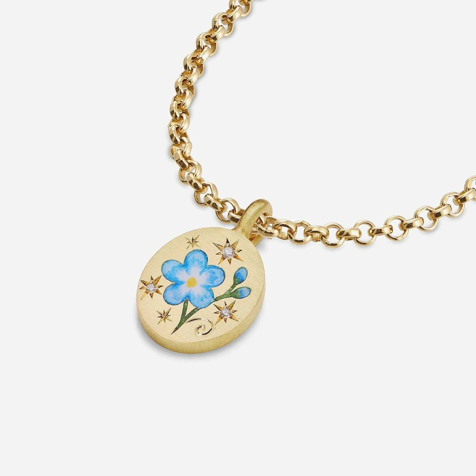 18K Gold Inlaid Zirconia Necklace With Personality Trait Design - Damned Threads