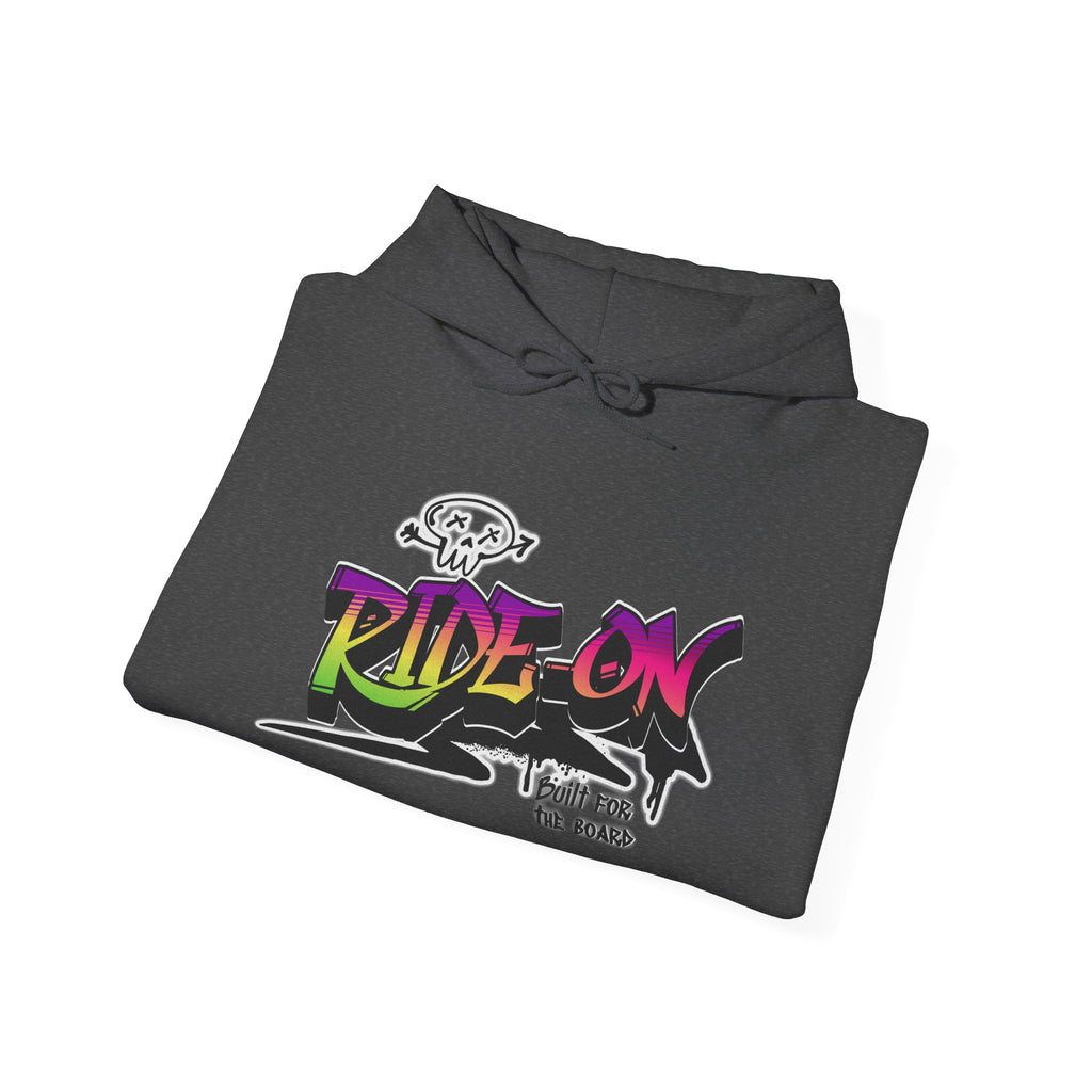 Ride-On - Unisex Heavy Blend™ Hooded Sweatshirt (Front) - Damned Threads