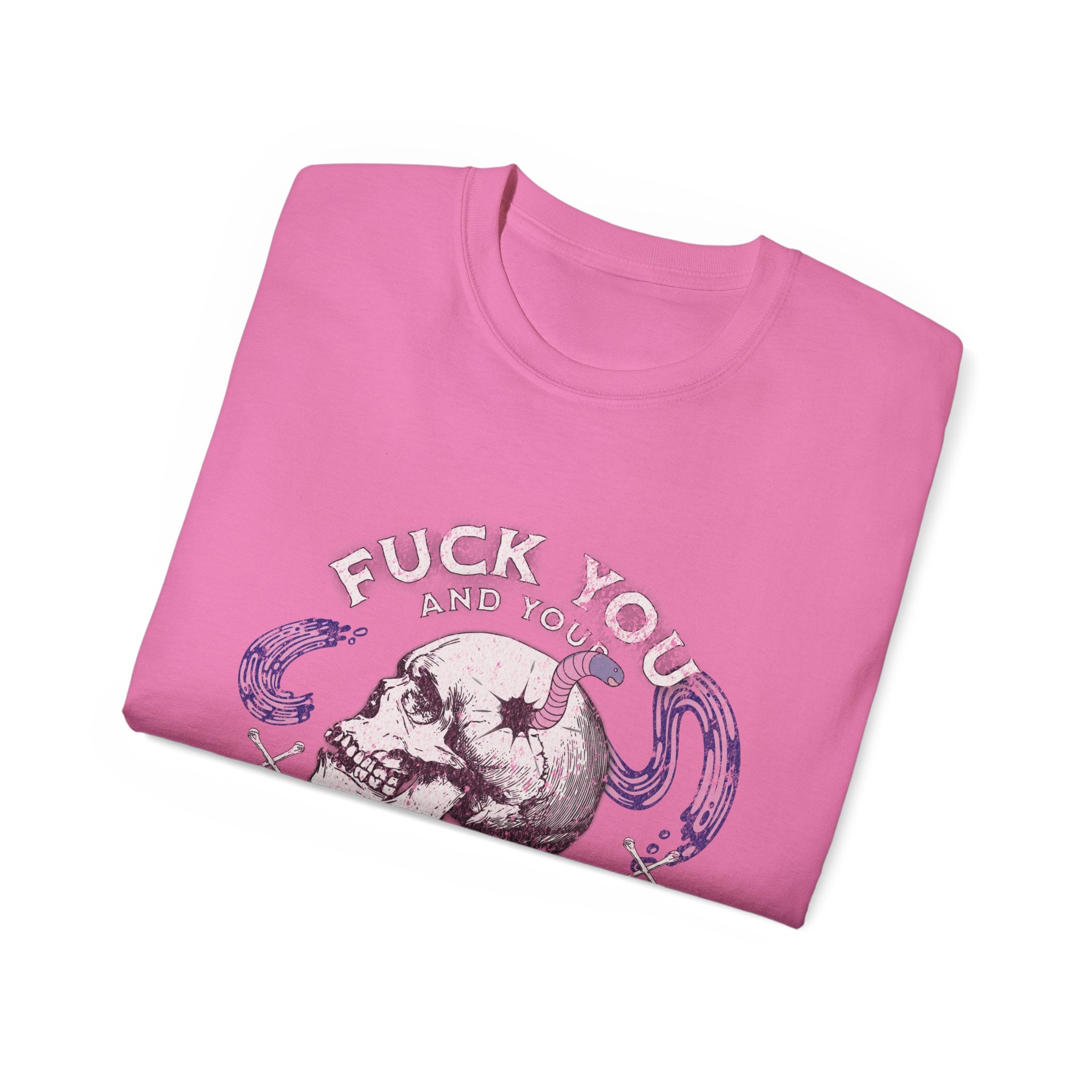 FUCK YOU AND YOUR BRAIN WORM - Unisex Cotton Tee