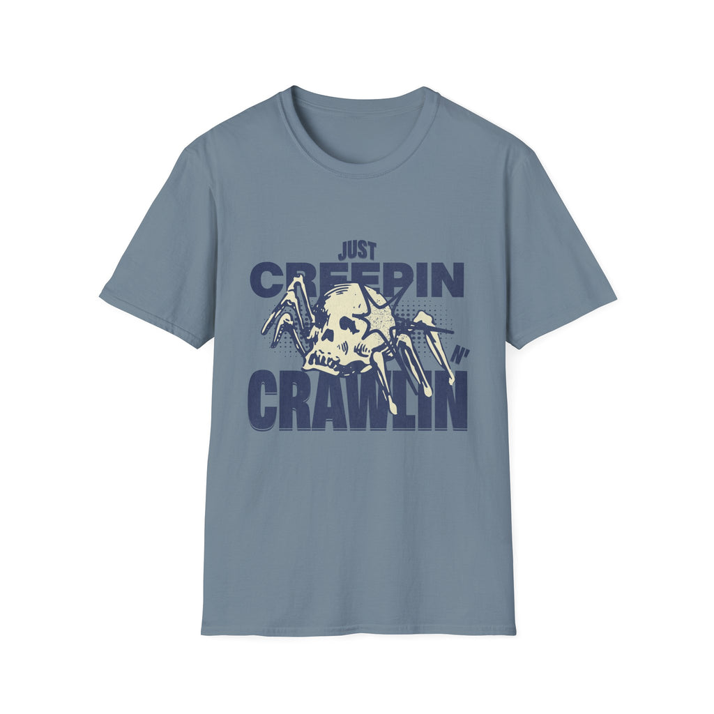 Just Creepin N Crawlin - Unisex Softstyle T-Shirt (Front) - Damned Threads