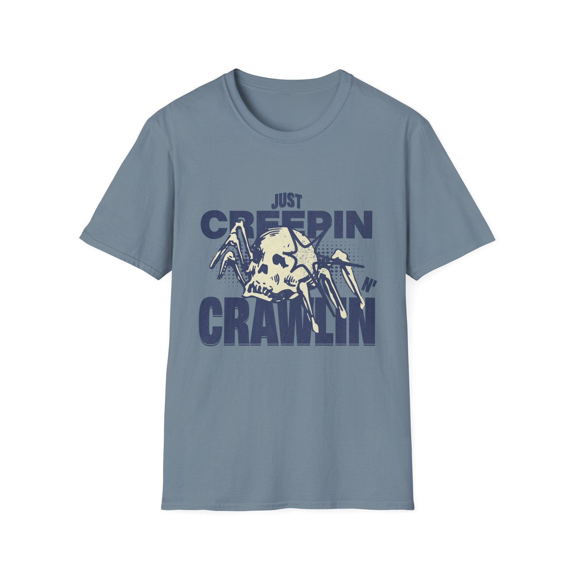 Just Creepin N Crawlin - Unisex Softstyle T-Shirt (Front) - Damned Threads