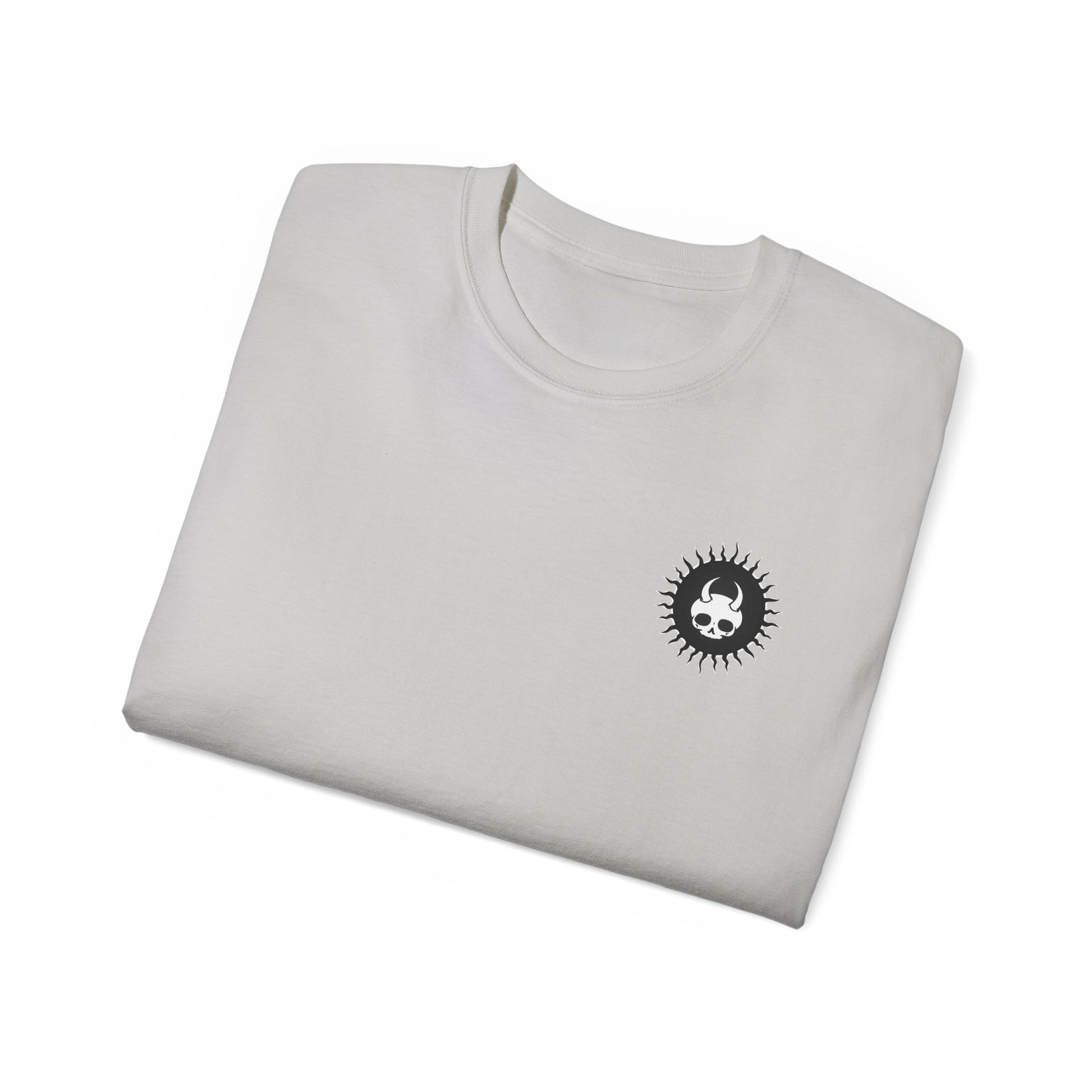 Spook-Rock - Unisex Cotton Tee (Back) - Damned Threads