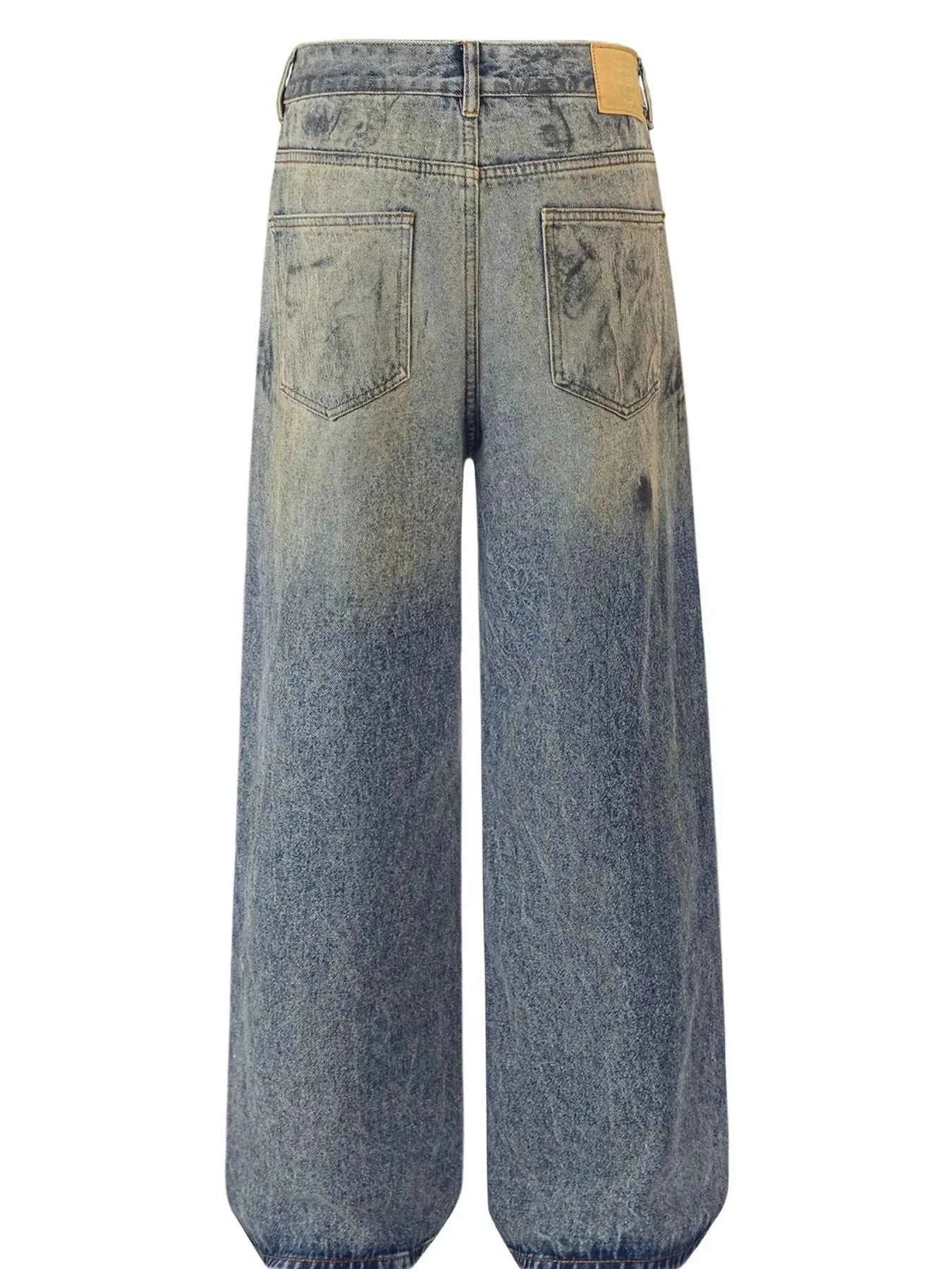 Men's Vintage Washed Wide Leg Jeans