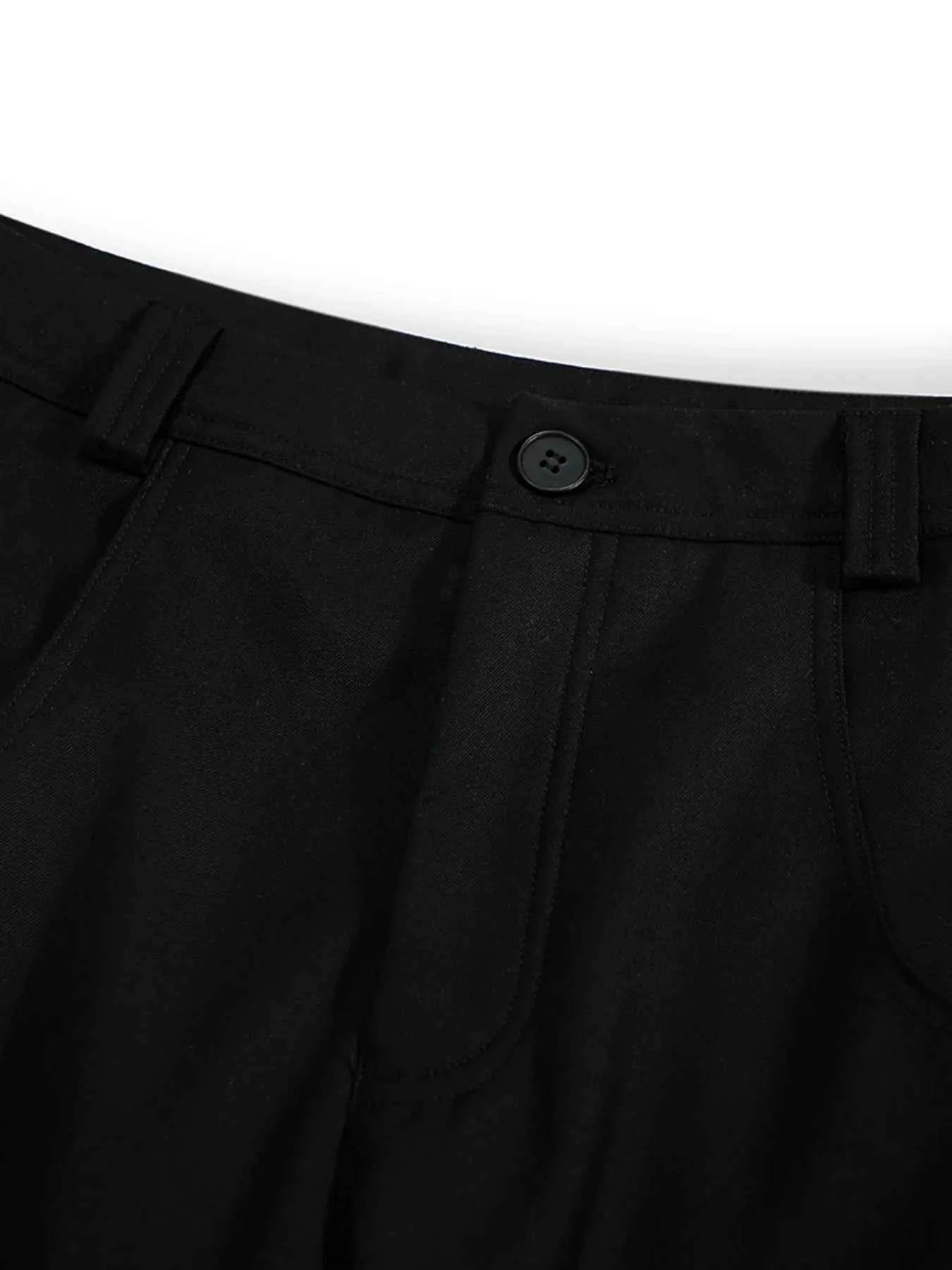 Men's Curved Pants with Relaxed Fit Design