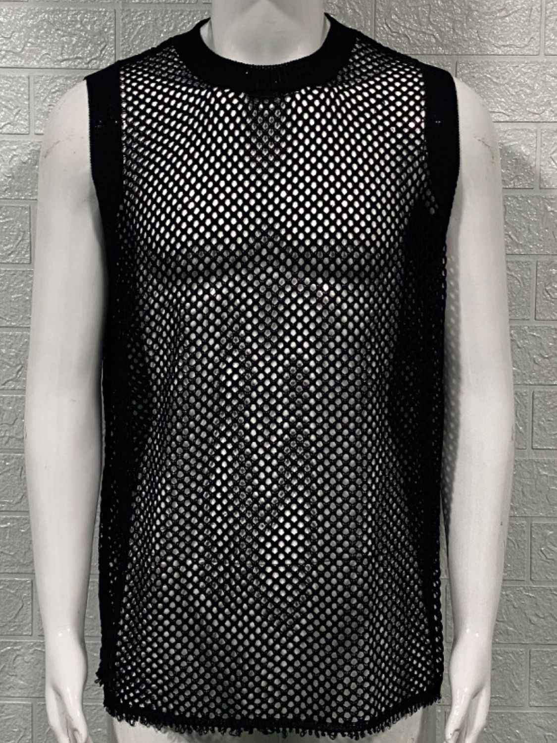 Men's Sleeveless Sheer Knit Top - Damned Threads
