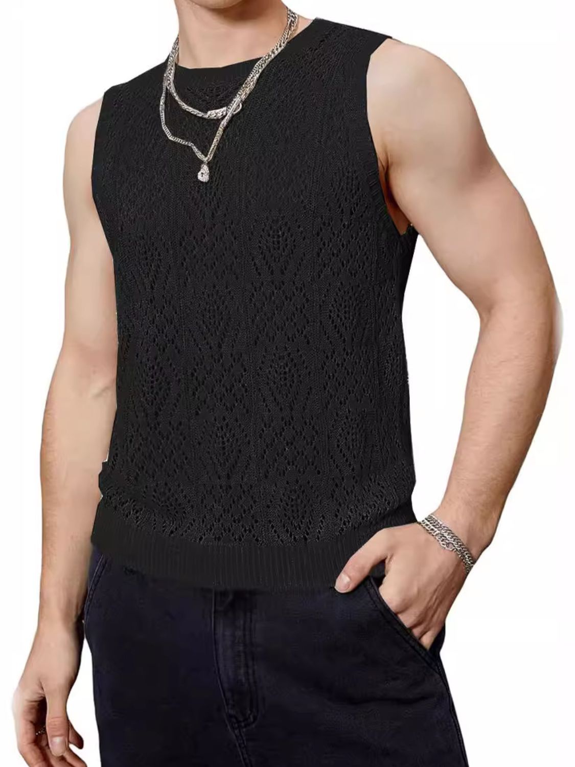 Men's Round Neck Tank - Damned Threads