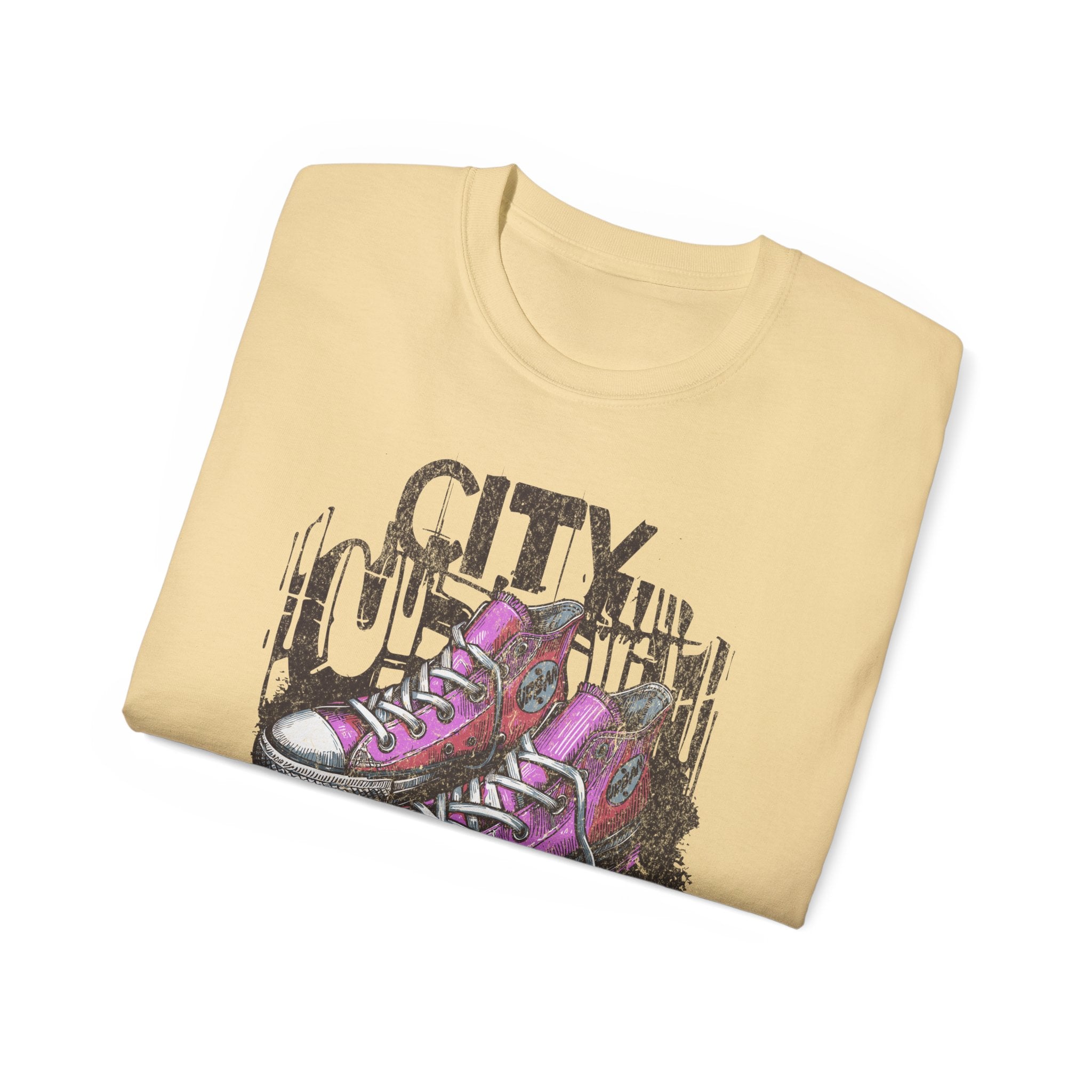 City Streets - Unisex Cotton Tee (Front) - Damned Threads