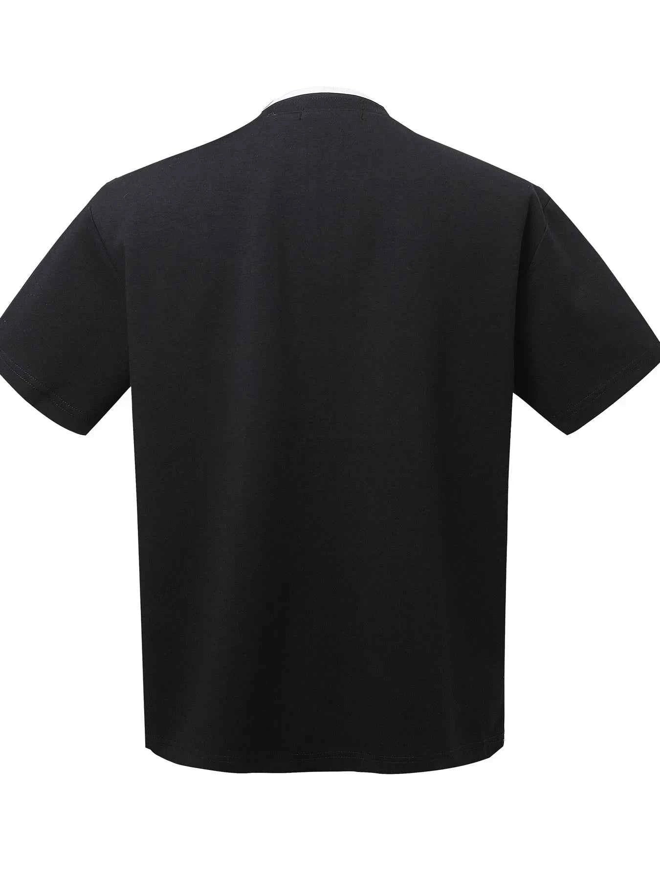 Men's Contrast Half Zip Short Sleeve T-Shirt