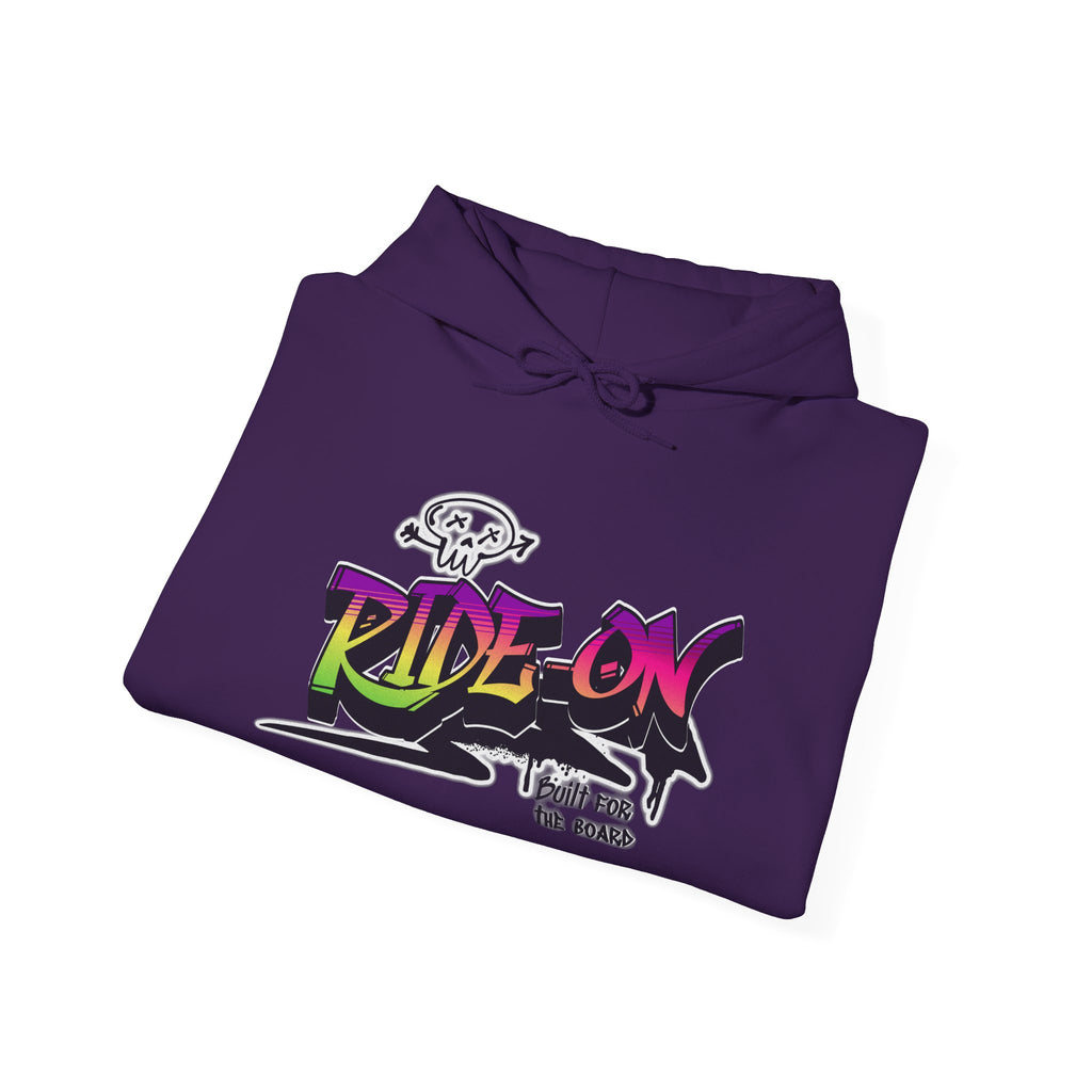 Ride-On - Unisex Heavy Blend™ Hooded Sweatshirt (Front) - Damned Threads