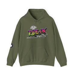 Ride-On - Unisex Heavy Blend™ Hooded Sweatshirt (Front) - Damned Threads