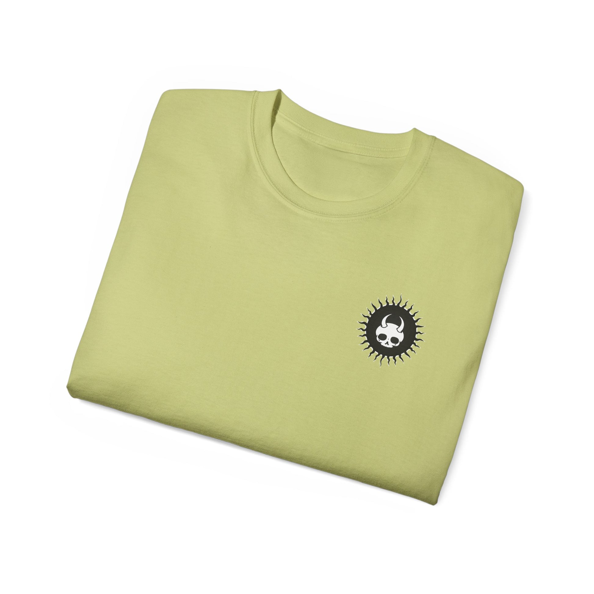 Spook-Rock - Unisex Cotton Tee (Back) - Damned Threads